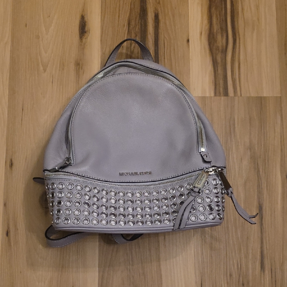 Michael Kors Silver Studded Backpack